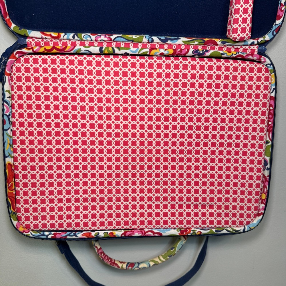 Vera Bradley Hope Garden Floral Quilted Laptop Messenger Bag Crossbody Tech Case - Picture 7 of 10